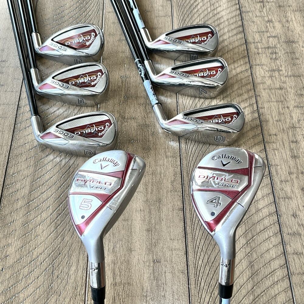 Callaway Diablo Edge Irons Set 4 & 5 Hybrid, 6-PW-SW Regular Graphite RH 8-Clubs